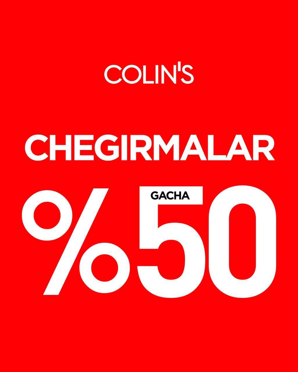 Colin’s’da –50% gacha chegirmalar!